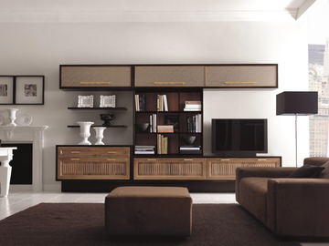 CONVIVIO CONTEMPORARY - Custom walnut storage wall by Martini Interiors - view 2